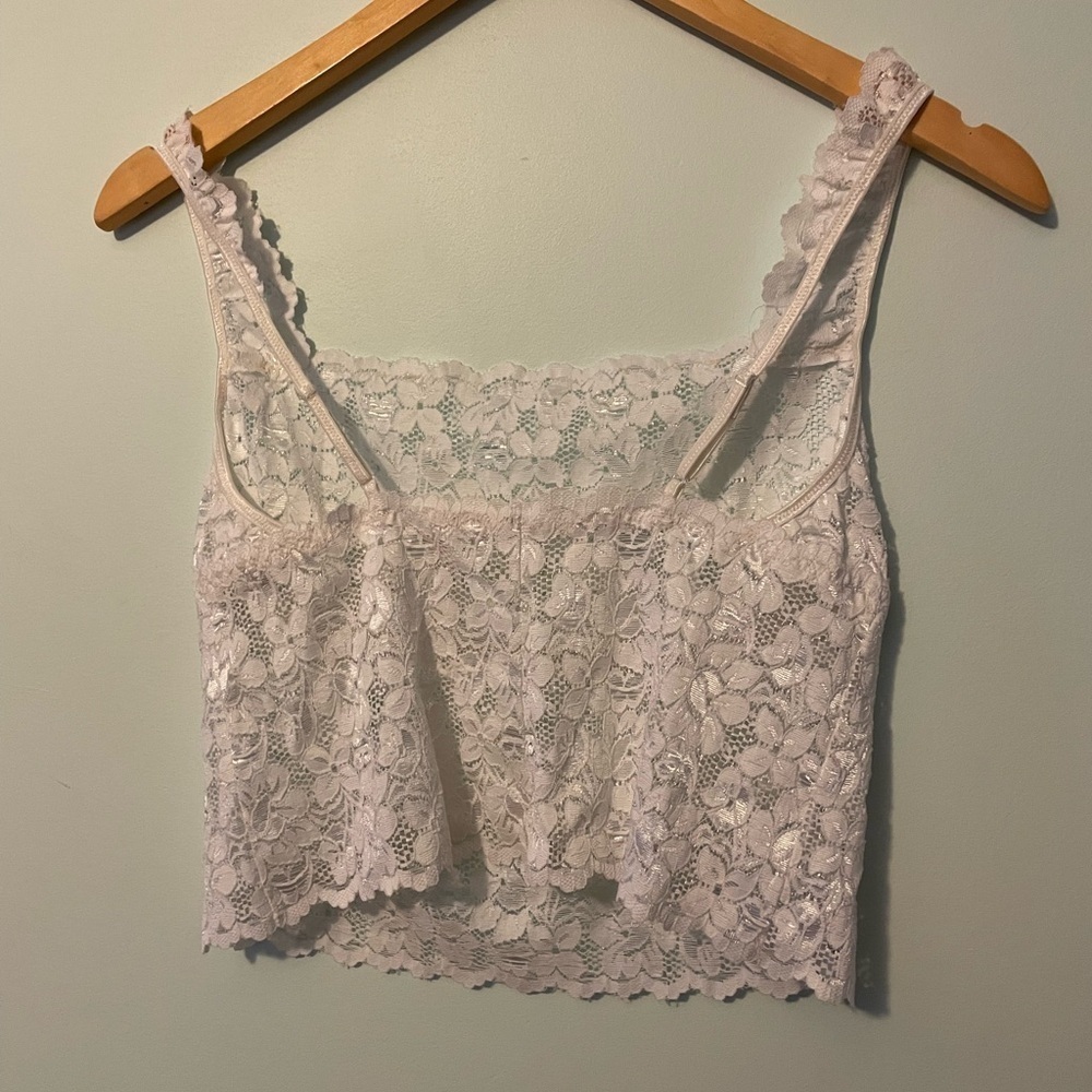 Fashion Bug White Lace Top Large - Picture 5 of 6